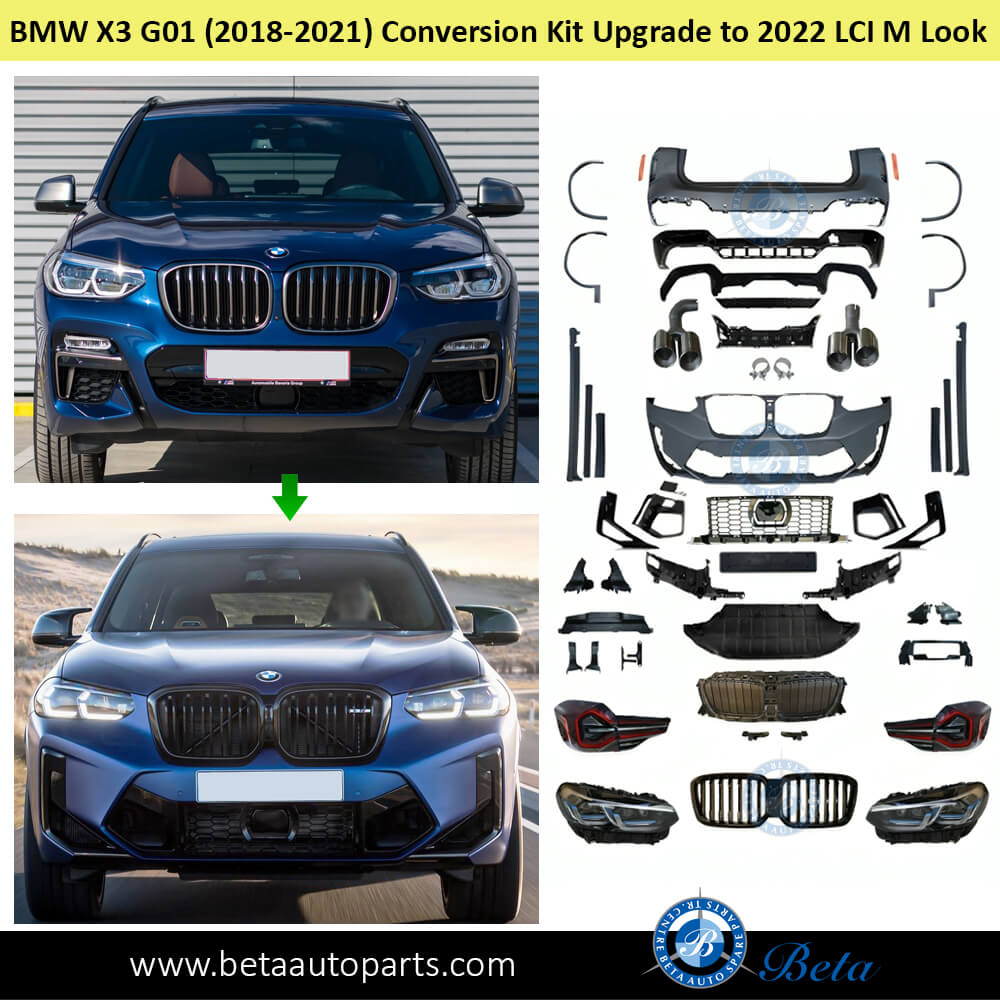 Body Kit Conversion Upgrade to G01 LCI M Look for BMW X3 G01 2018-2021 models Body Kit Conversion Upgrade to G01 LCI M Look for BMW X3 G01 2018-2021 models